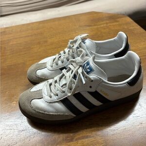 Adidas white sambas
